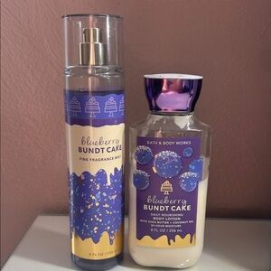 Bath & Body Works Blueberry Bundt Cake Fragrance Mist & Lotion Set